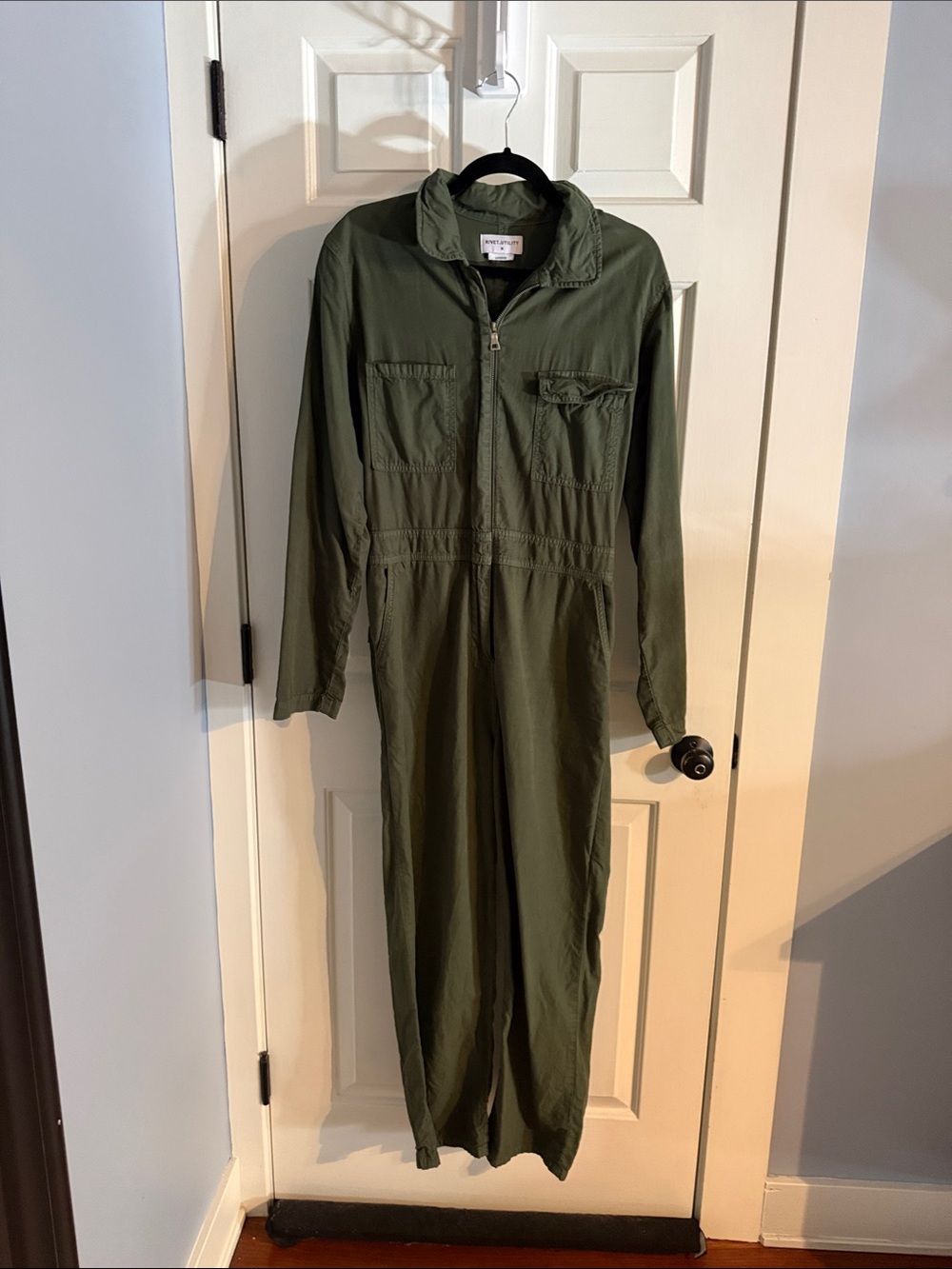 Rivet Utility Looker Olive Green Jumpsuit